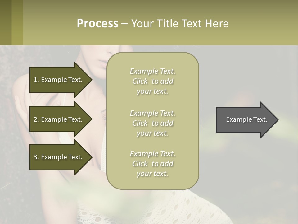 A Beautiful Woman In A White Dress Sitting Next To A Tree PowerPoint Template