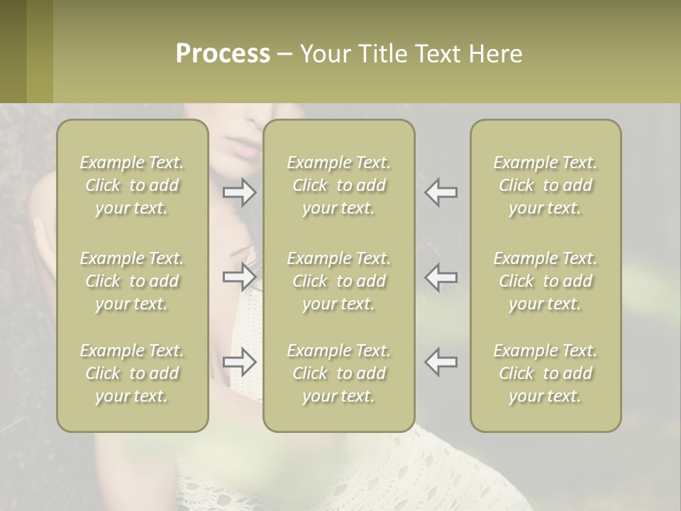 A Beautiful Woman In A White Dress Sitting Next To A Tree PowerPoint Template