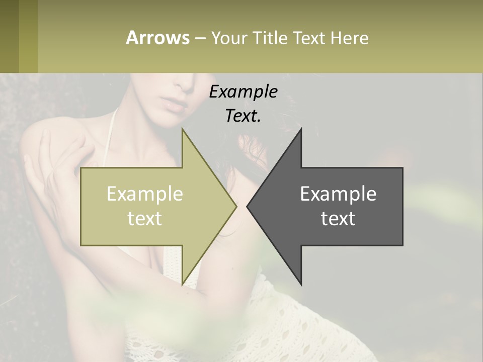 A Beautiful Woman In A White Dress Sitting Next To A Tree PowerPoint Template