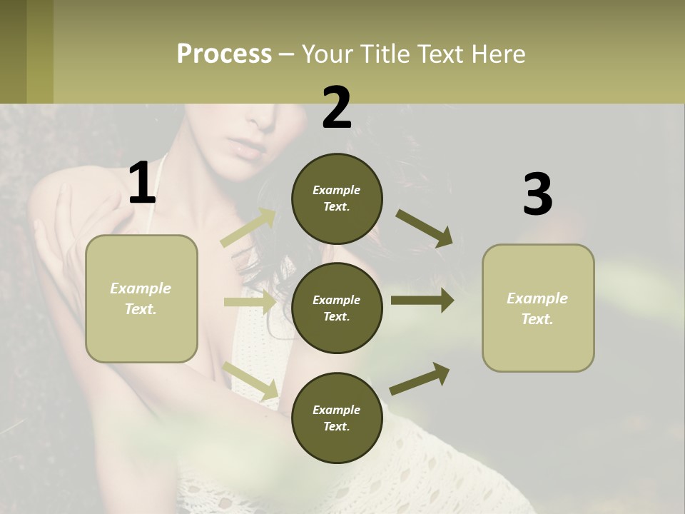 A Beautiful Woman In A White Dress Sitting Next To A Tree PowerPoint Template