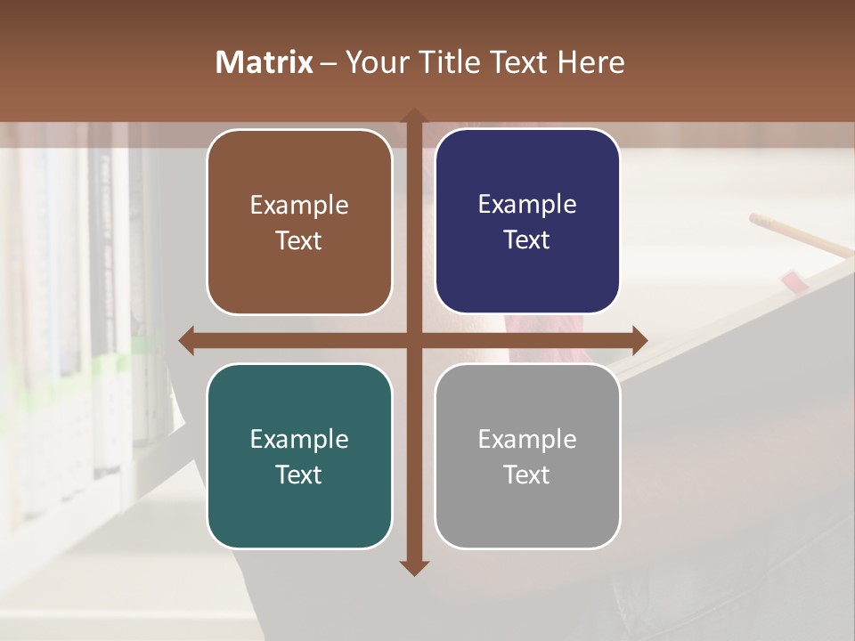 A Man Sitting In A Library Reading A Book PowerPoint Template