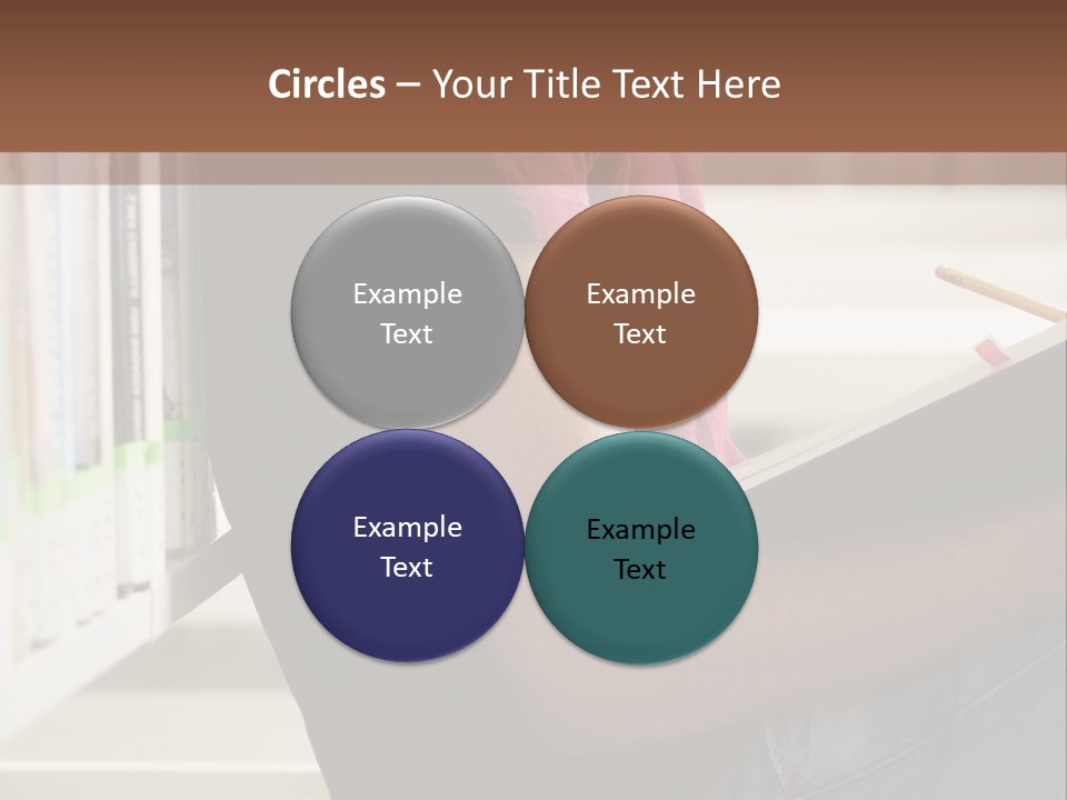 A Man Sitting In A Library Reading A Book PowerPoint Template