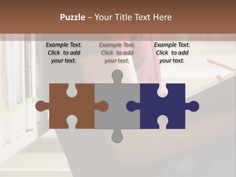 A Man Sitting In A Library Reading A Book PowerPoint Template