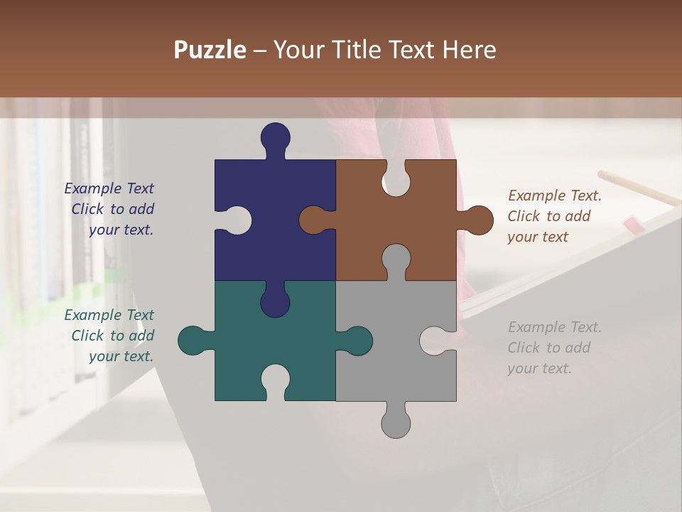 A Man Sitting In A Library Reading A Book PowerPoint Template