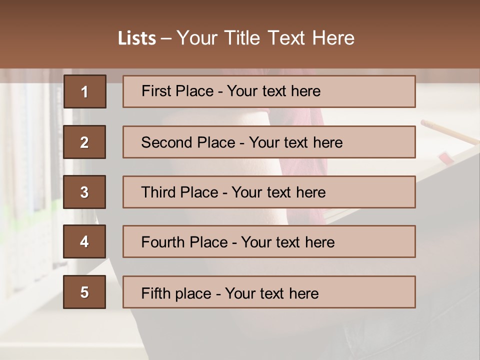 A Man Sitting In A Library Reading A Book PowerPoint Template