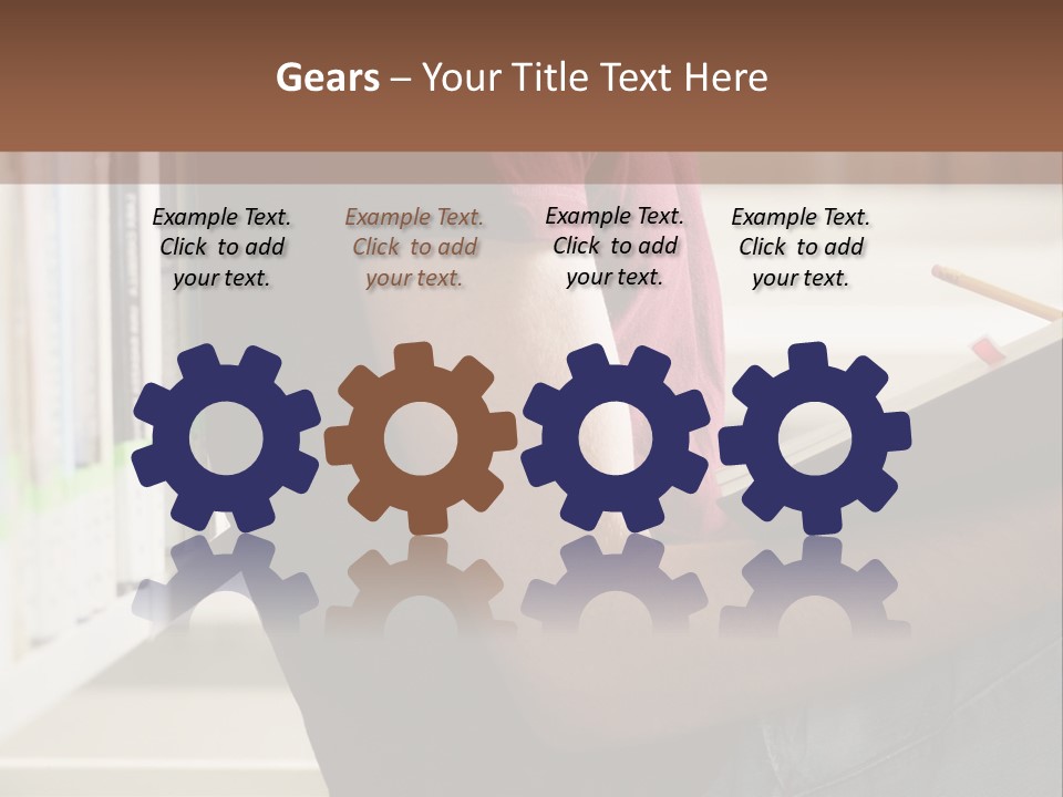 A Man Sitting In A Library Reading A Book PowerPoint Template