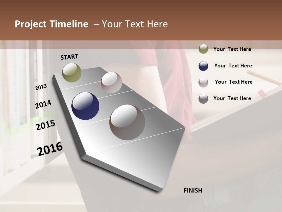 A Man Sitting In A Library Reading A Book PowerPoint Template