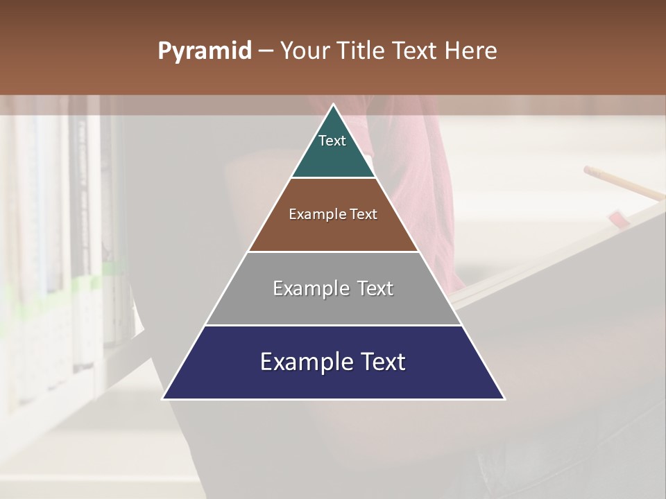 A Man Sitting In A Library Reading A Book PowerPoint Template