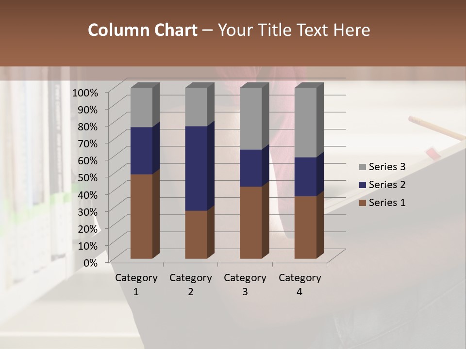 A Man Sitting In A Library Reading A Book PowerPoint Template