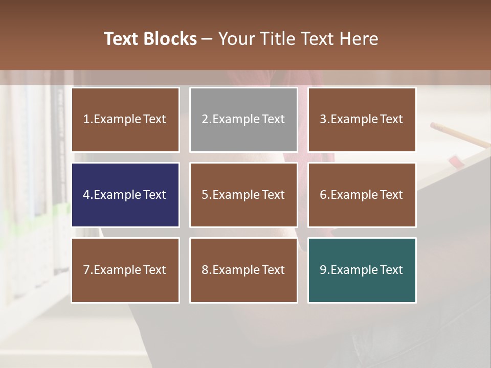 A Man Sitting In A Library Reading A Book PowerPoint Template
