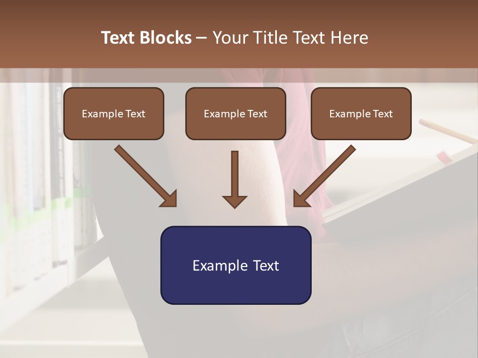A Man Sitting In A Library Reading A Book PowerPoint Template