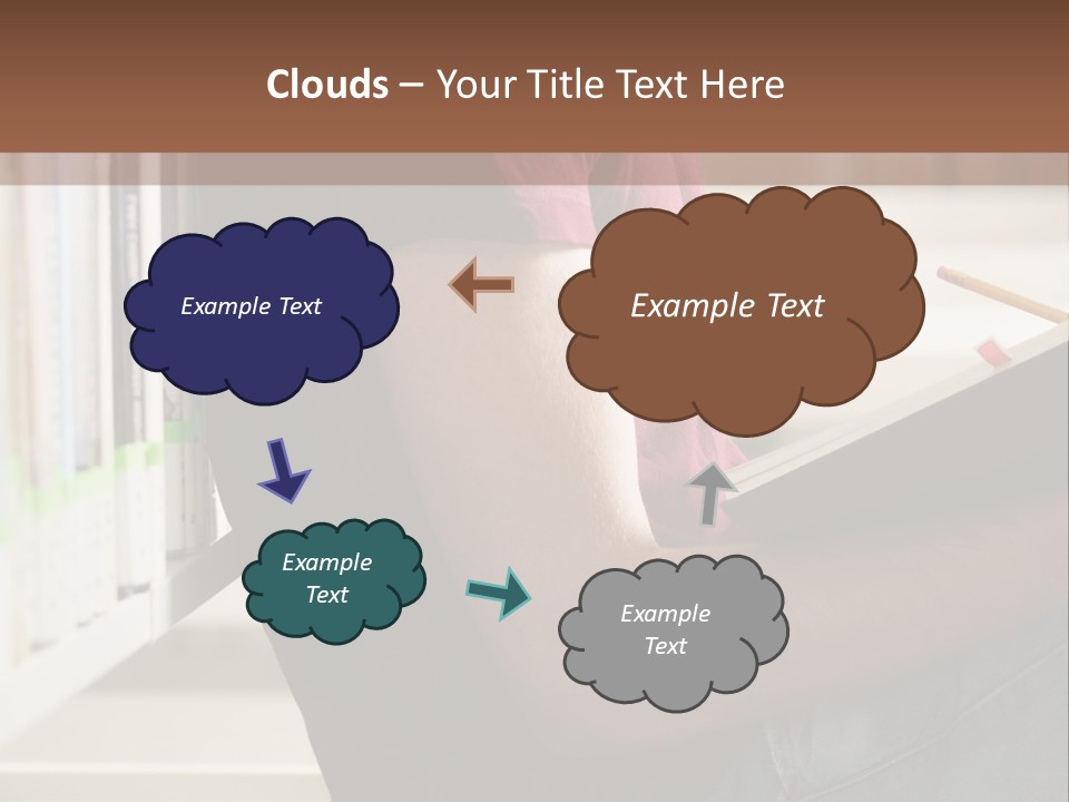 A Man Sitting In A Library Reading A Book PowerPoint Template
