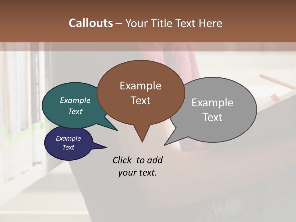A Man Sitting In A Library Reading A Book PowerPoint Template