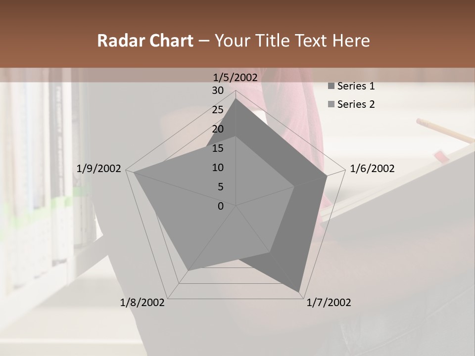 A Man Sitting In A Library Reading A Book PowerPoint Template