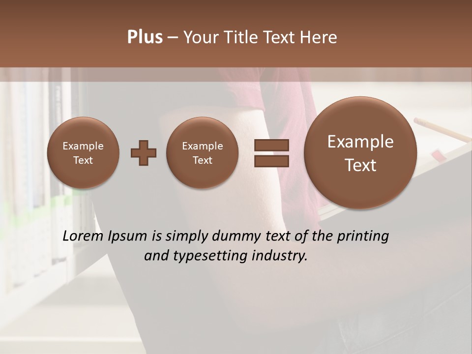 A Man Sitting In A Library Reading A Book PowerPoint Template