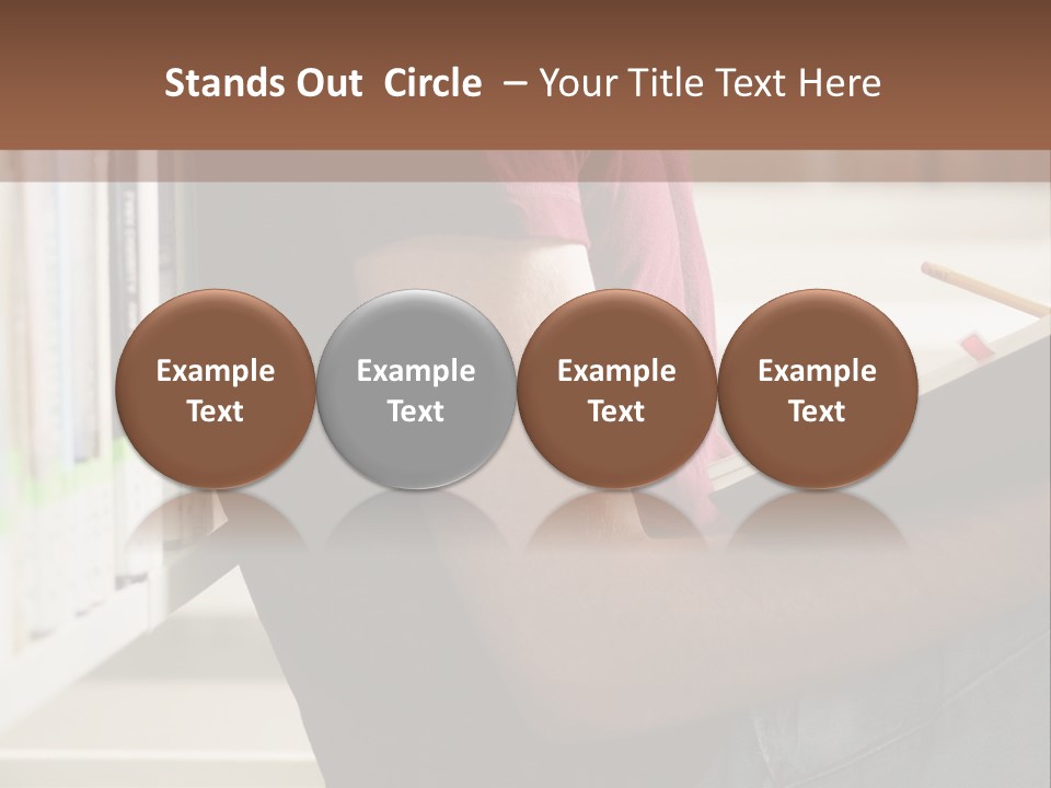 A Man Sitting In A Library Reading A Book PowerPoint Template