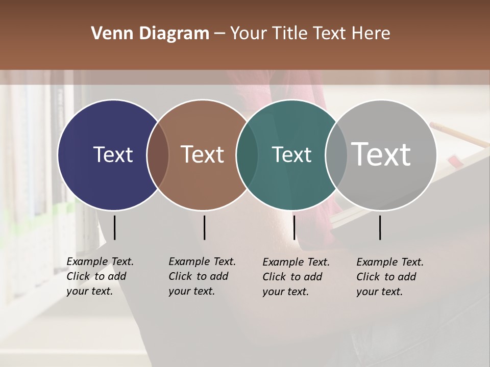 A Man Sitting In A Library Reading A Book PowerPoint Template