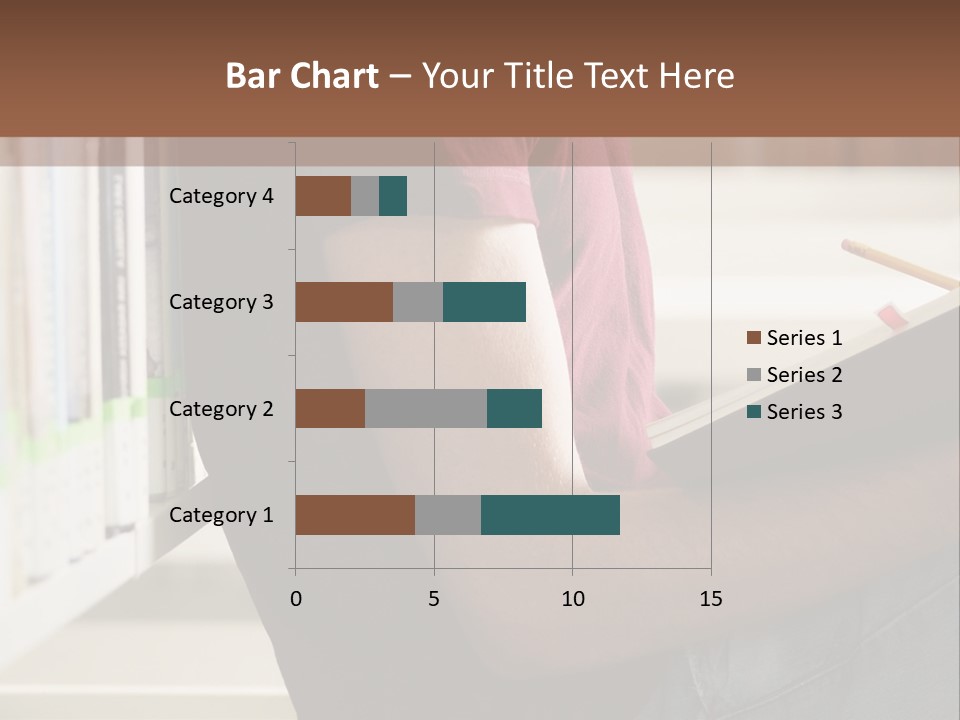 A Man Sitting In A Library Reading A Book PowerPoint Template