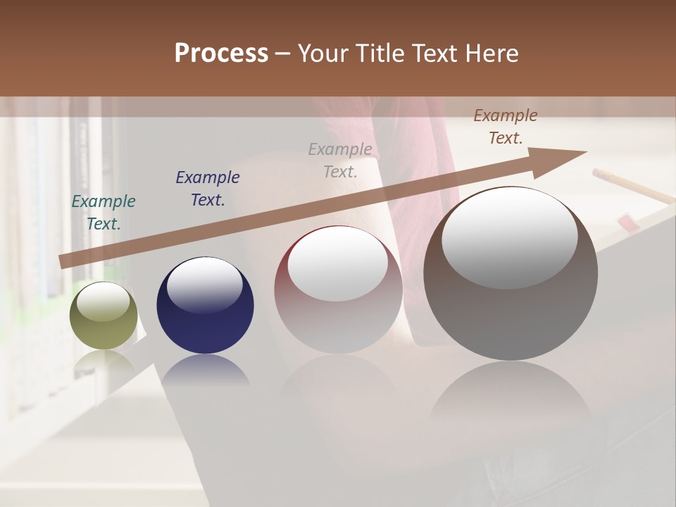 A Man Sitting In A Library Reading A Book PowerPoint Template