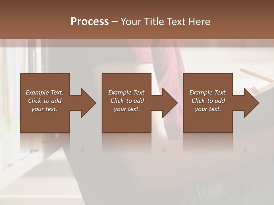 A Man Sitting In A Library Reading A Book PowerPoint Template