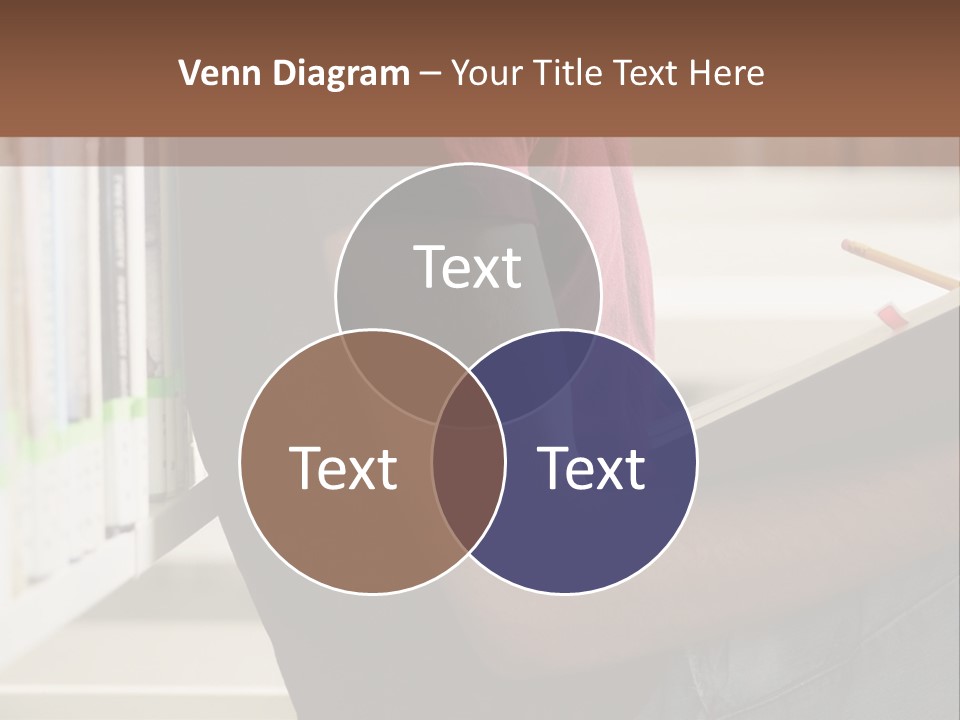 A Man Sitting In A Library Reading A Book PowerPoint Template