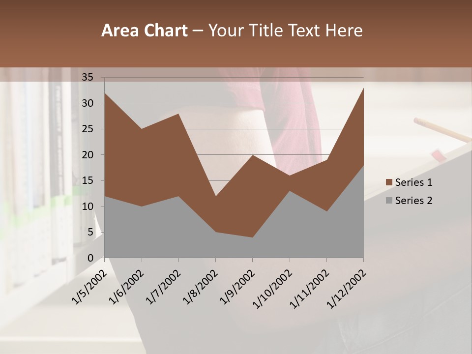 A Man Sitting In A Library Reading A Book PowerPoint Template