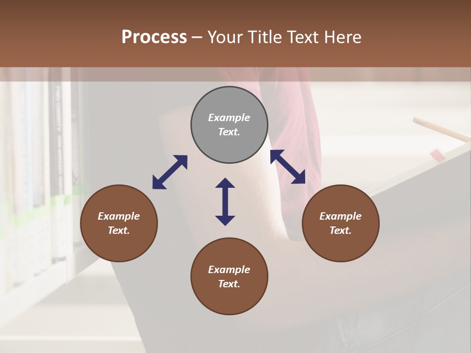 A Man Sitting In A Library Reading A Book PowerPoint Template