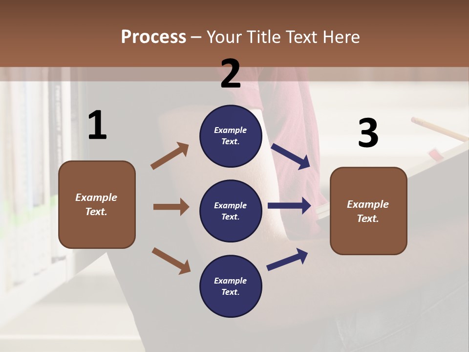 A Man Sitting In A Library Reading A Book PowerPoint Template