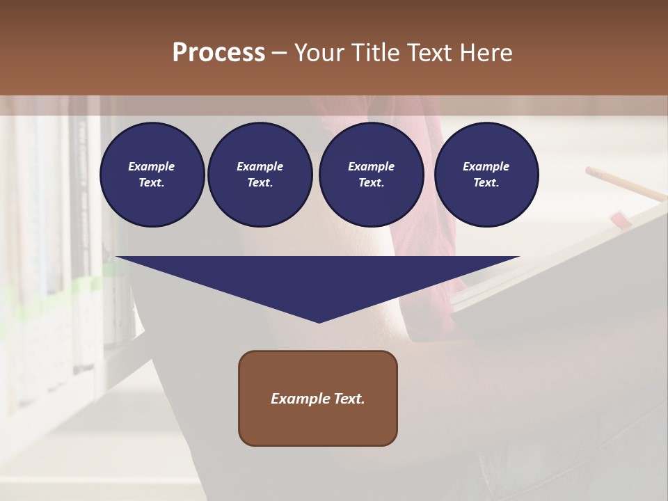 A Man Sitting In A Library Reading A Book PowerPoint Template
