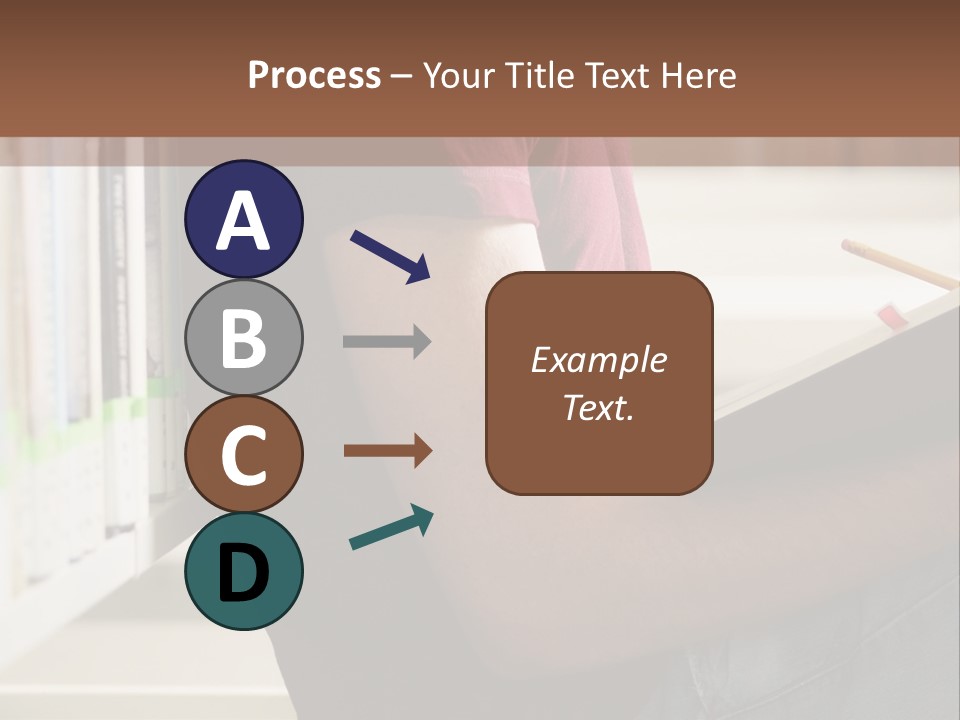 A Man Sitting In A Library Reading A Book PowerPoint Template
