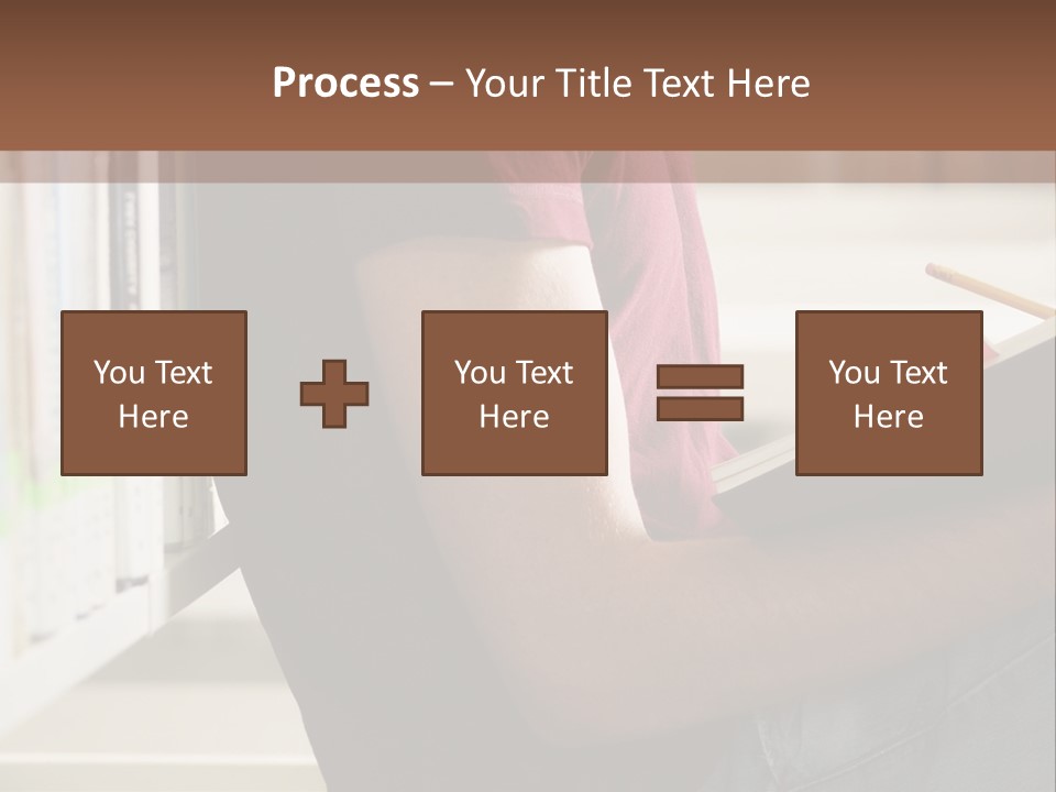 A Man Sitting In A Library Reading A Book PowerPoint Template