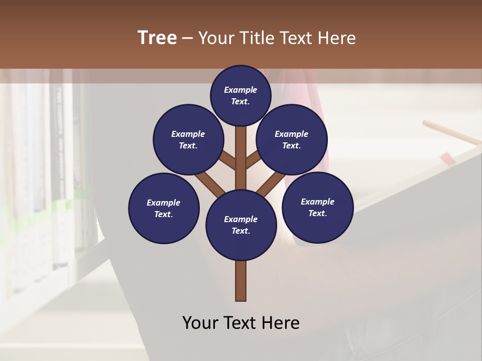 A Man Sitting In A Library Reading A Book PowerPoint Template