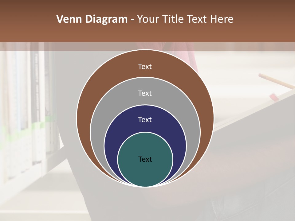 A Man Sitting In A Library Reading A Book PowerPoint Template