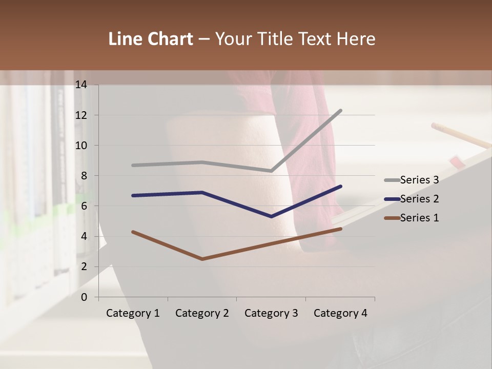 A Man Sitting In A Library Reading A Book PowerPoint Template