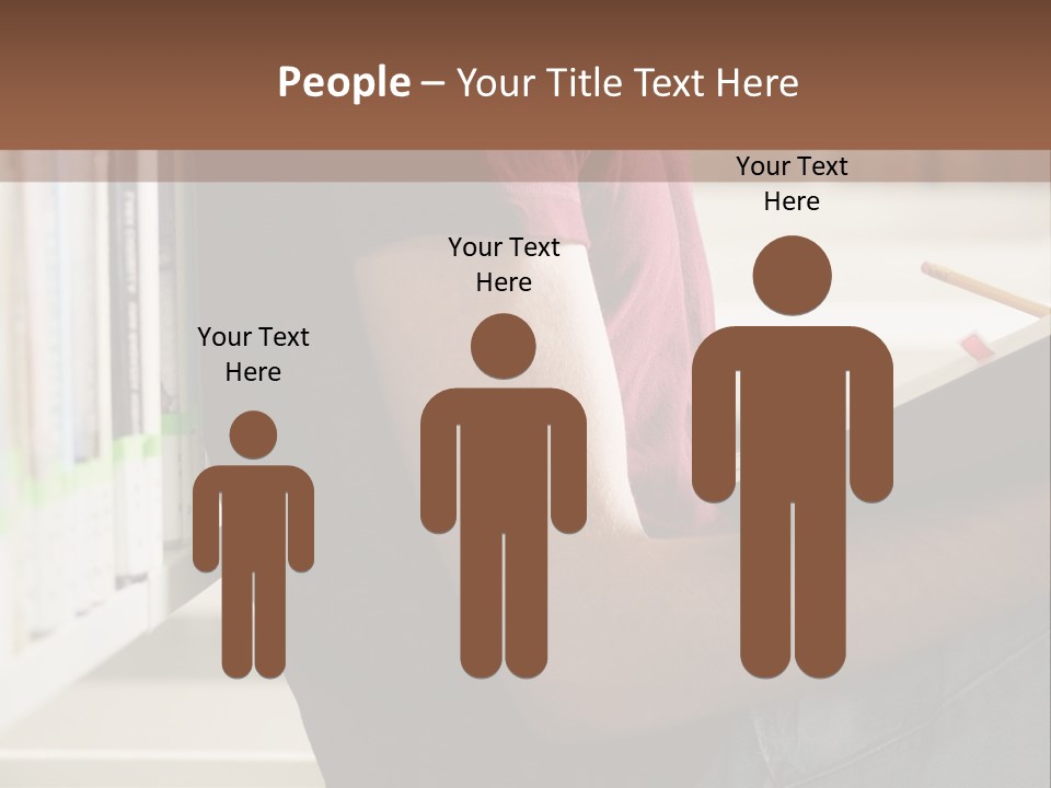 A Man Sitting In A Library Reading A Book PowerPoint Template