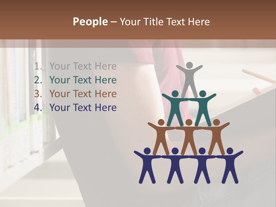 A Man Sitting In A Library Reading A Book PowerPoint Template