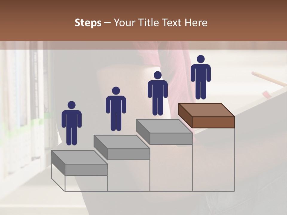 A Man Sitting In A Library Reading A Book PowerPoint Template