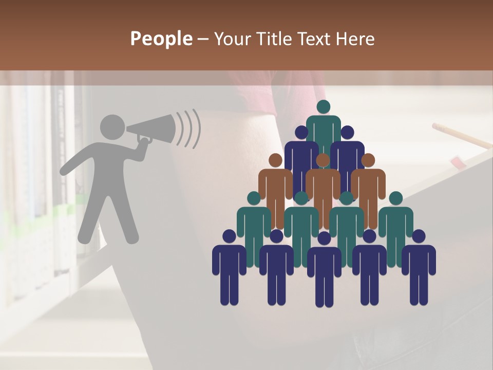 A Man Sitting In A Library Reading A Book PowerPoint Template