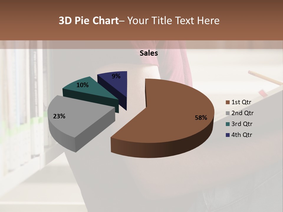 A Man Sitting In A Library Reading A Book PowerPoint Template
