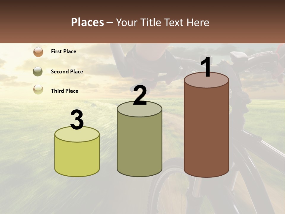 A Person Riding A Bike Down A Dirt Road PowerPoint Template