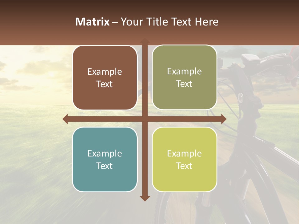 A Person Riding A Bike Down A Dirt Road PowerPoint Template