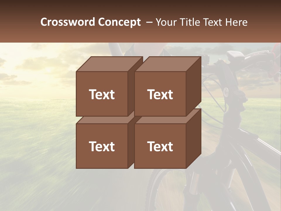 A Person Riding A Bike Down A Dirt Road PowerPoint Template