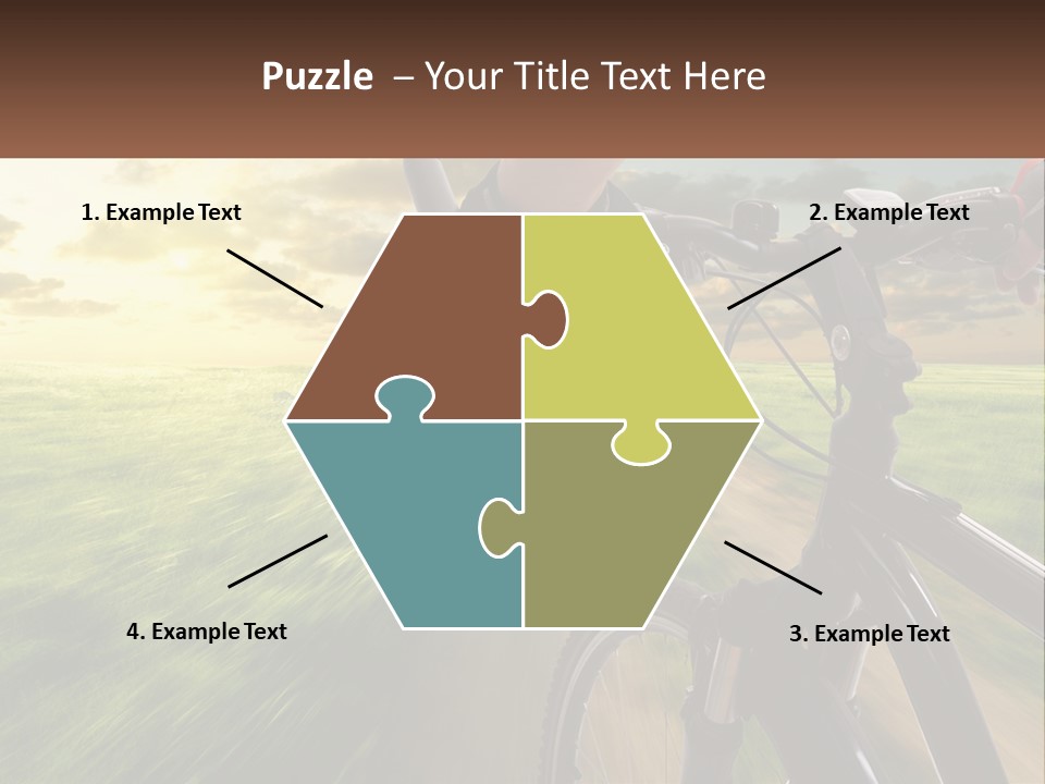 A Person Riding A Bike Down A Dirt Road PowerPoint Template