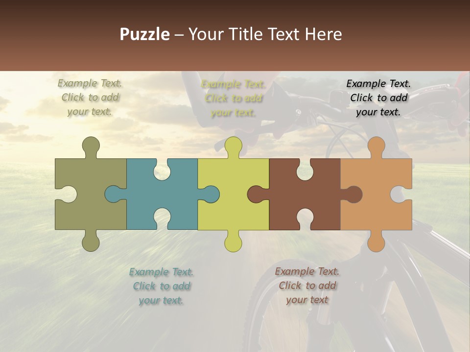 A Person Riding A Bike Down A Dirt Road PowerPoint Template