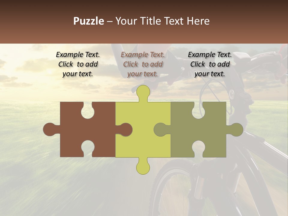 A Person Riding A Bike Down A Dirt Road PowerPoint Template