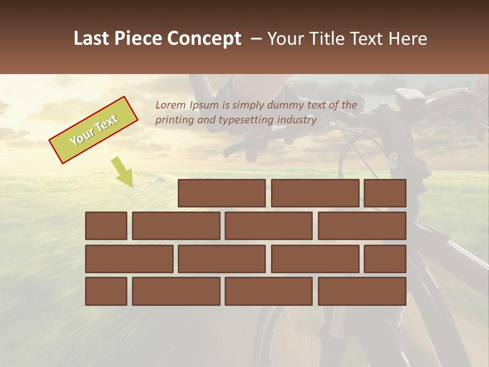 A Person Riding A Bike Down A Dirt Road PowerPoint Template