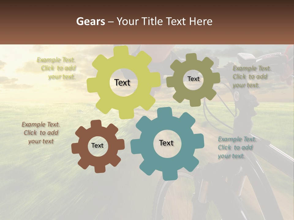 A Person Riding A Bike Down A Dirt Road PowerPoint Template