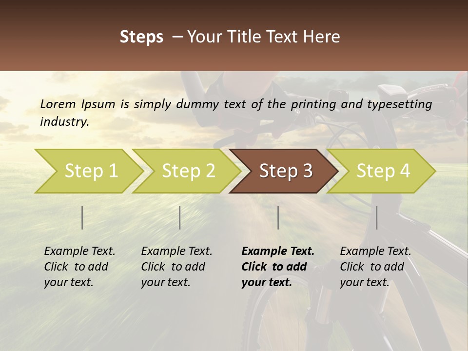 A Person Riding A Bike Down A Dirt Road PowerPoint Template
