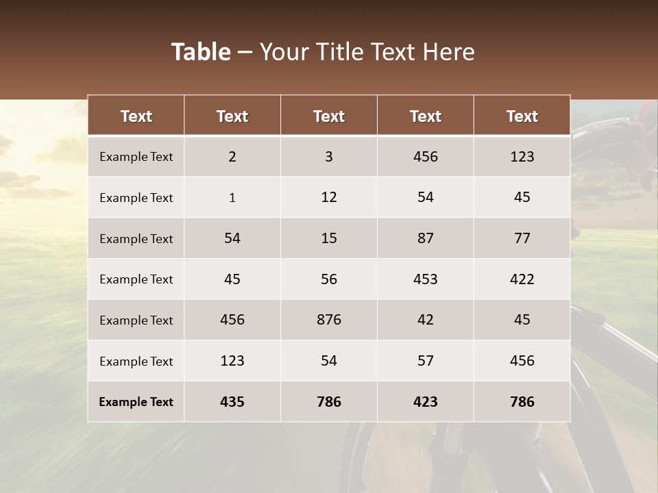 A Person Riding A Bike Down A Dirt Road PowerPoint Template