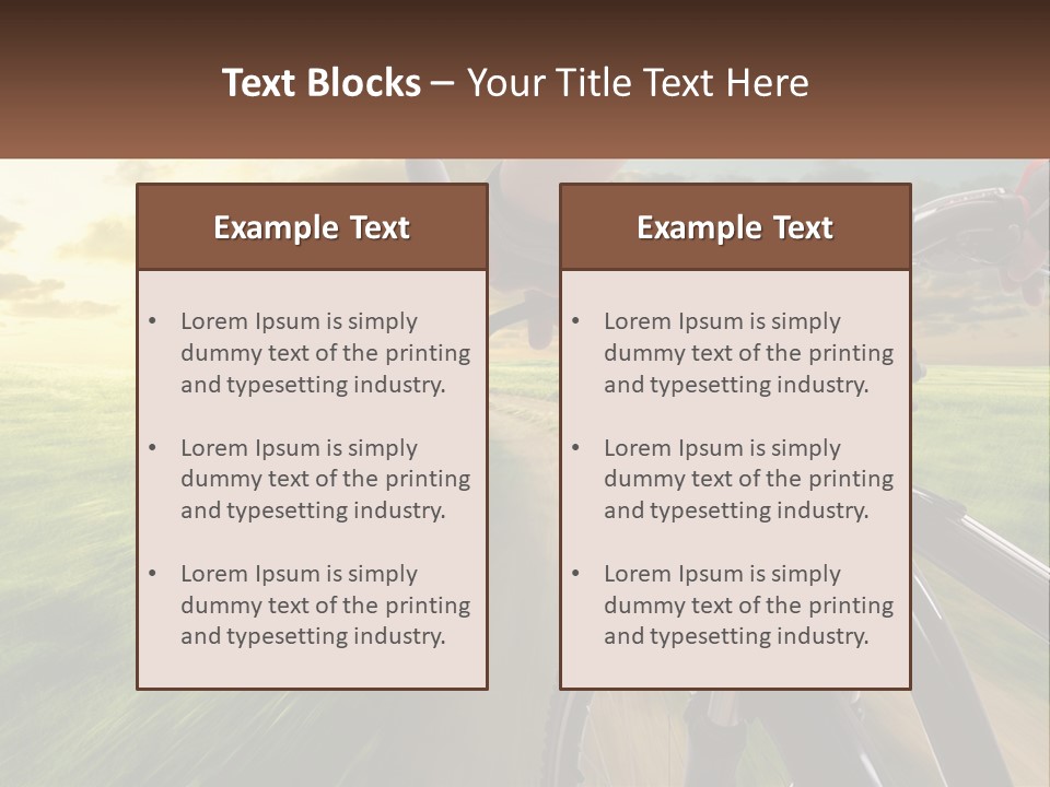 A Person Riding A Bike Down A Dirt Road PowerPoint Template